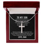 Stainless Cross Necklace w/ MC